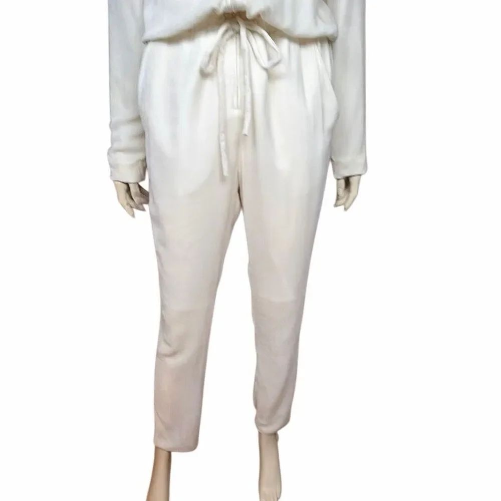 Nwt Vintage Tamara Mellon Ivory Velour Silk Blend Utility Jumpsuit Y2k 6 (B) — image 6 of 8